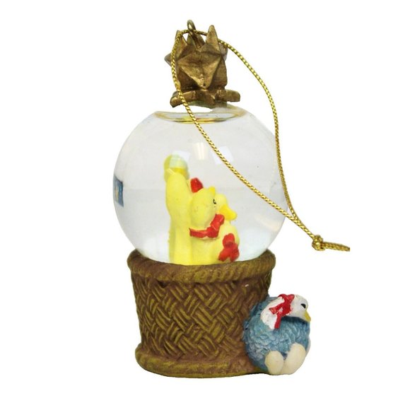 International Bazaar 6 Days of Christmas Snow Globe Ornament Geese A Laying - Picture 2 of 6